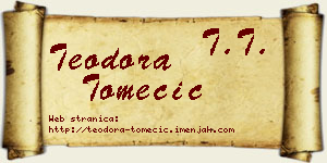 Teodora Tomecić vizit kartica